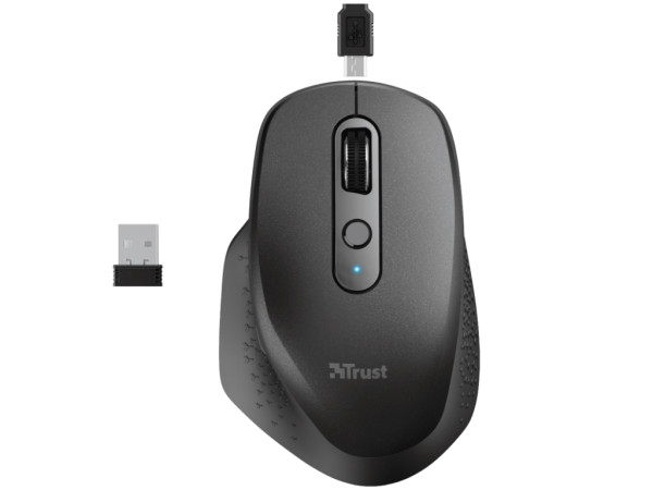 Miš TRUST OZAA bežični/punjivi/crna