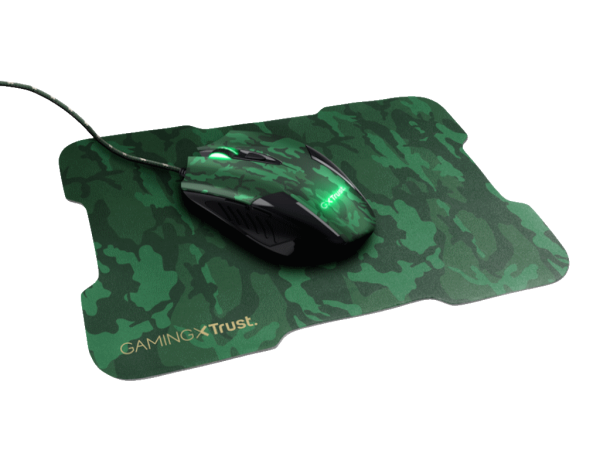 Miš+podloga TRUST GXT 781 Rixa /Camo/Gaming/zelena