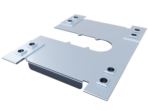 Konstrukcije za SE ANTAI za trapezni lim, mini rail, 400mm, set za 6 panela, univerzalne klampe 2