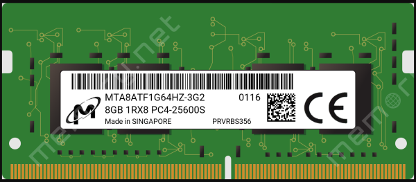 SODIMM MICRON DDR4 8GB MTA8ATF1G64HZ-3G2R1 BULK