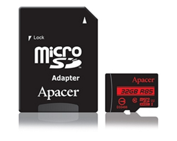 APACER Memorijska kartica UHS-I U1 MicroSDHC 32GB class 10 + Adapter AP32GMCSH10U5-R