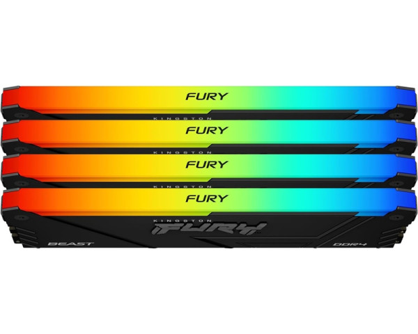 KINGSTON DIMM DDR4 128GB (4x32GB kit) 3200MT/s KF432C16BB2AK4/128 Fury Beast RGB Black XMP 