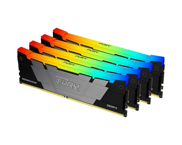 KINGSTON DIMM DDR4 128GB (4x32GB kit) 3200MT/s KF432C16RB2AK4/128 FURY Renegade RGB Black XMP 