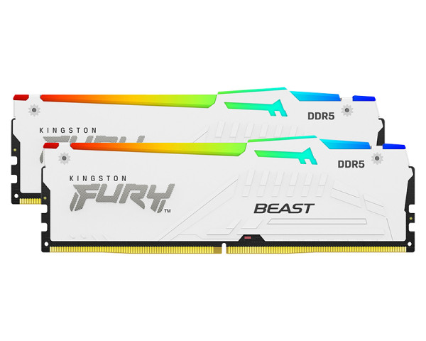 KINGSTON DIMM DDR5 32GB (2x16GB kit) 6800MT/s KF568C34BWAK2-32 FURY Beast White RGB XMP 