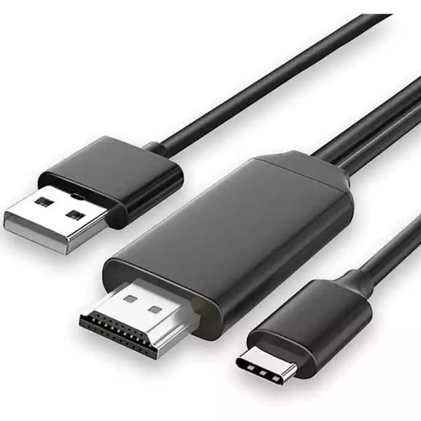 Kabl TIP C na HDMI + USB 2.0, 2m (povezuje TV + mob) 2m Linkom
