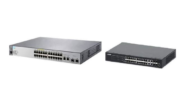 NET HPE Aruba 2530-24P-PoE 195W + Intellinet 24-P POE 370W
