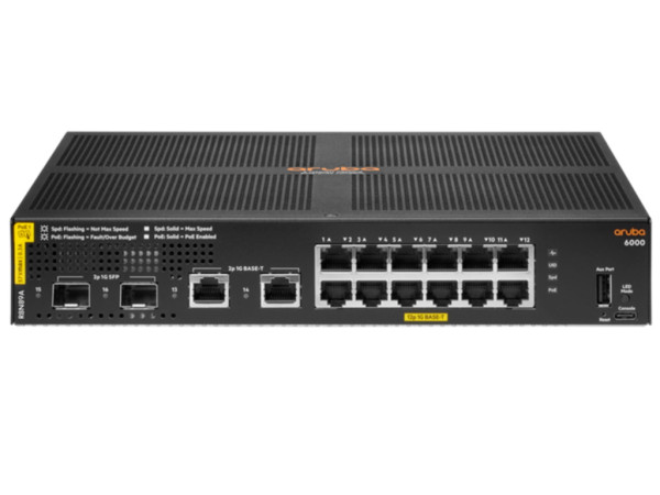 Switch ARUBA 6000 12G Class4 PoE 2G/2SFP 139W