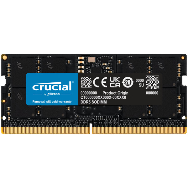 Crucial 32GB DDR5-5200 SODIMM CL42 (16Gbit), EAN: 649528936196 ( CT32G52C42S5 )