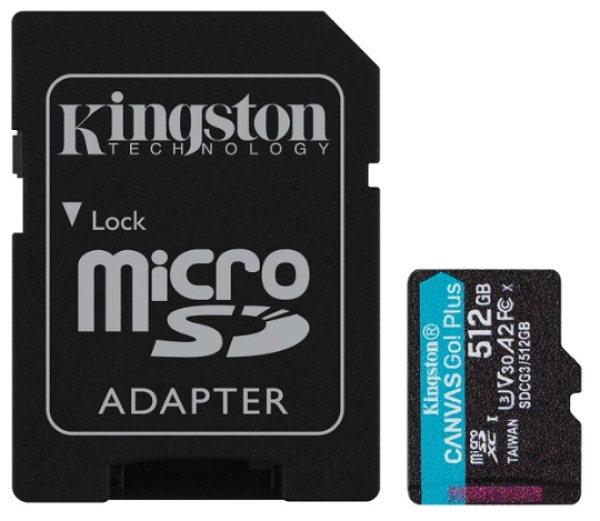 Micro SDXC Kingston 512GB SDCG3/512GB, sa adapterom