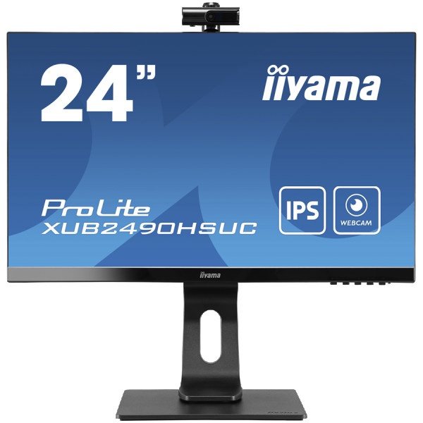 24'' IPS-panel, 1920x1080, Windows Hello Webcam 1080P Auto Focus, 15cm Height Adj. Stand, 4ms, 250cdm˛, Speakers, HDMI, DisplayPort, FreeSync, USB 3x3.2  (23,8'' VIS) ( XUB2490HSUH-B1 ) 