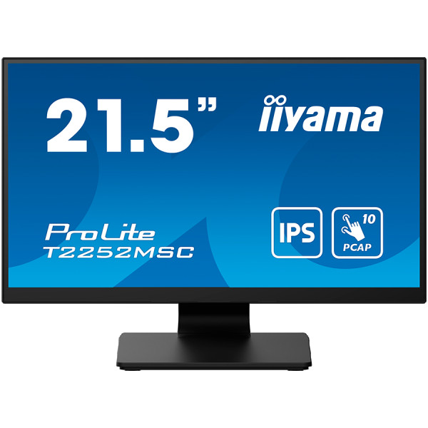 IIYAMA Monitor LED T2252MSC-B2 21.5'' IPS TOUCH Capacitive 1920 x 1080, 250 cdm˛, 1000:1, 5ms, Touch points 10, Touch method stylus, finger,