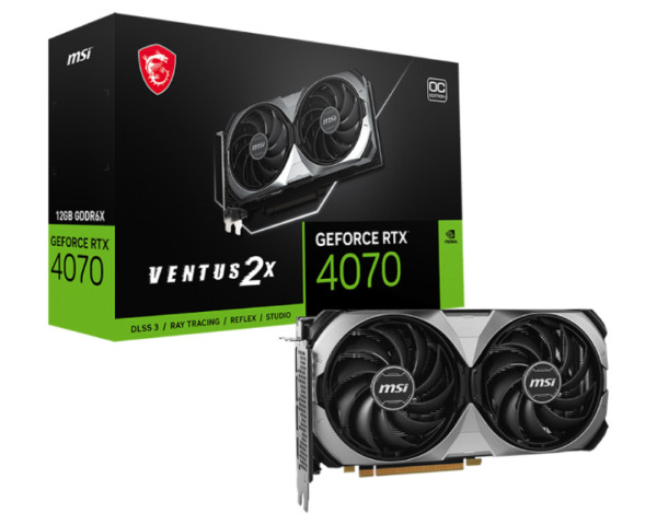 MSI nVidia GeForce RTX 4070 12GB RTX 4070 VENTUS 2X E 12G OC grafička karta