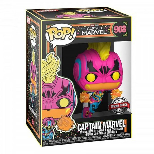 Funko Pop! Marvel: Captain Marvel - Captain Marvel Blacklight (Excl.)
