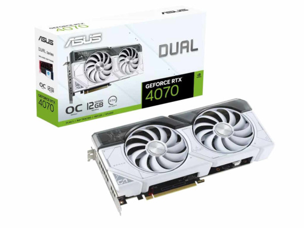 Grafička karta ASUS DUAL-RTX4070-O12G-WHITE NVD/12GB/GDDR6X/192bit/bela