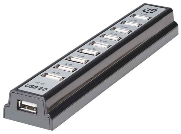 USB HUB --> 10x USB 2.0, BusAC Powered, Manhattan 161572