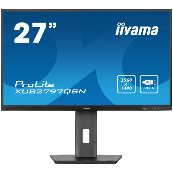 IIYAMA Prolite XUB2797QSN-B1 Business Monitor - 68.5 cm (27), WQHD (2560x1440), IPS LED, 100Hz, 250 cdm˛, matte  black ( XUB2797QSN-B1 ) 