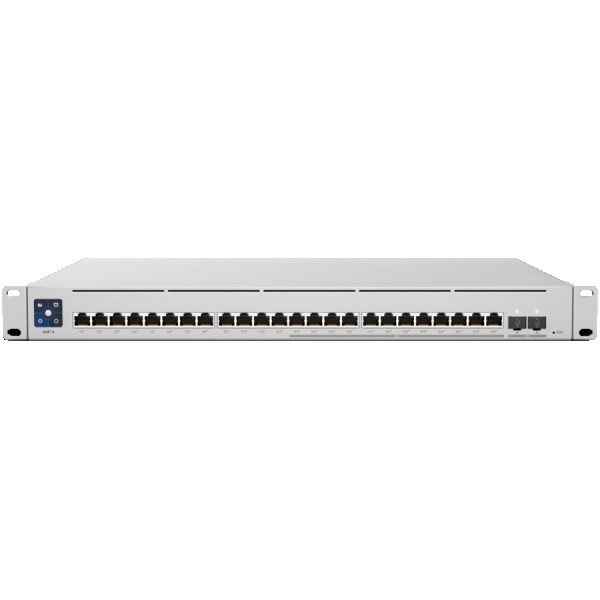 UBIQUITI Enterprise 24 PoE; (12) 2.5 GbE, (12) GbE; all PoE+ ports; (2) 10G SFP+ ports; 400W total PoE availability; DC power backup-ready; Layer 3 switching. ( USW-ENTERPRISE-24-POE-EU ) 